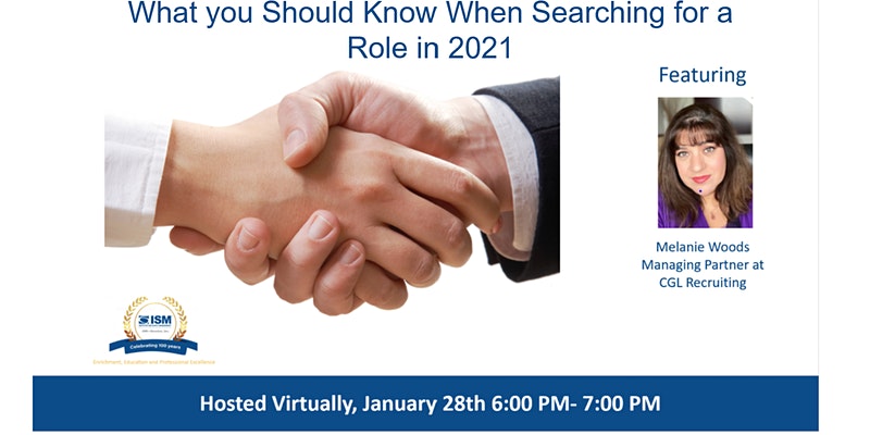 Virtual Job Search Seminar Featuring Melanie Woods Managing Partner at CGL Recruiting.