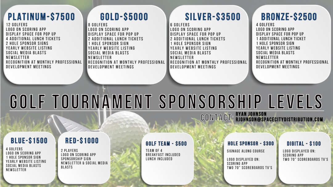 ISM Golf Tournament Sponsorship Levels