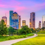 View of Houston Skyline From Allen Park